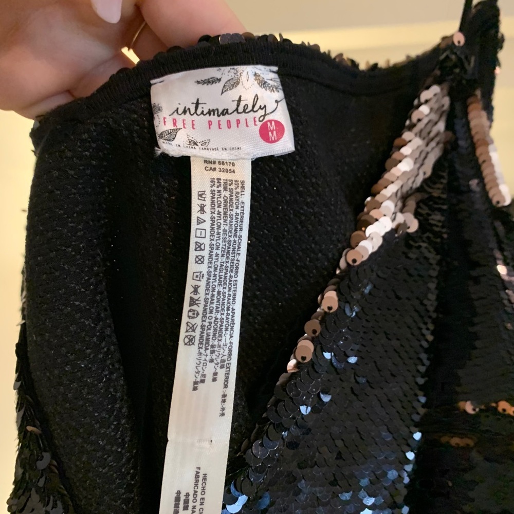 Free people two tone sequin top